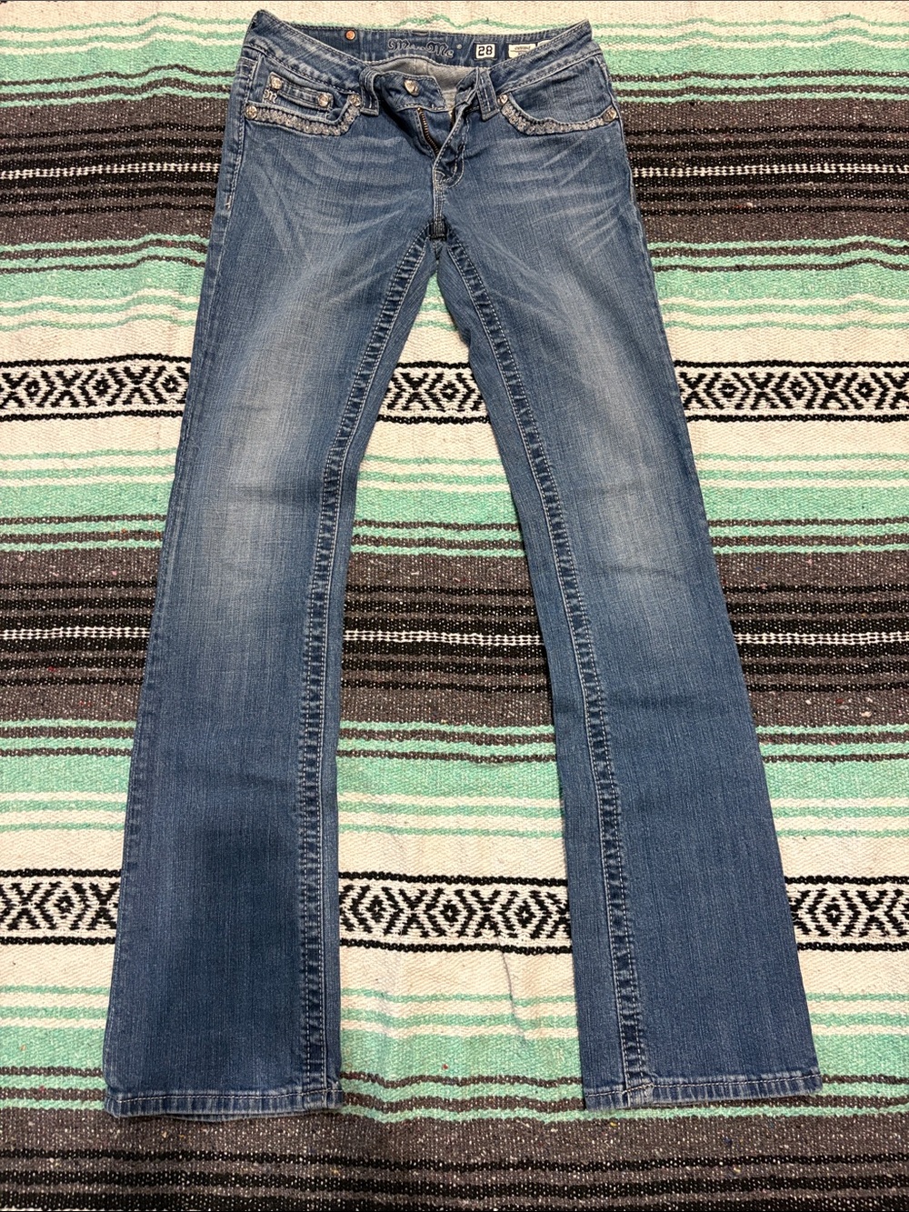 Miss Me Women's Boot Cut Jeans in Medium Blue Wash